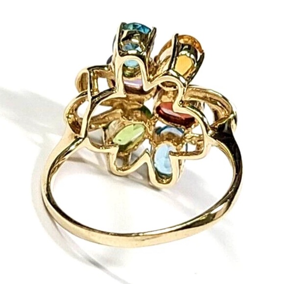Multicolor Gemstone Gold Ring
